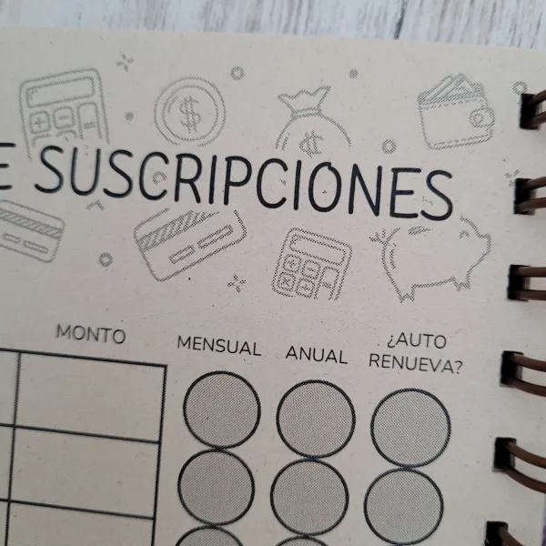 Planner agenda ahorro gastos dineroenorden