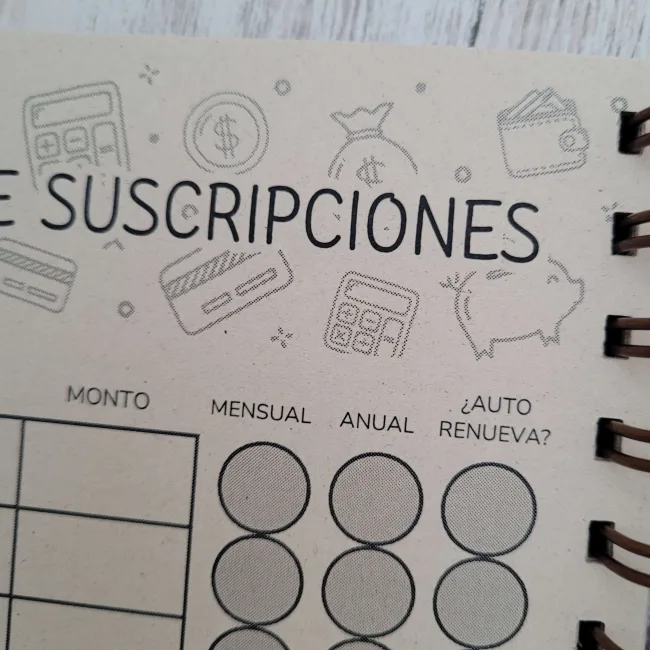Planner agenda ahorro gastos dineroenorden