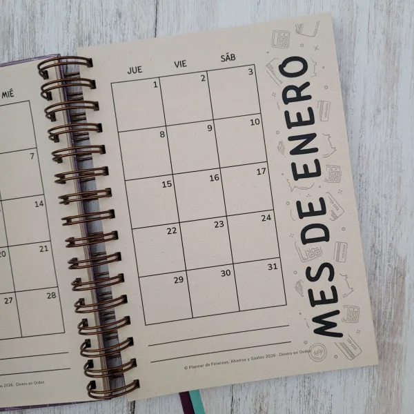 Planner agenda ahorro gastos dineroenorden