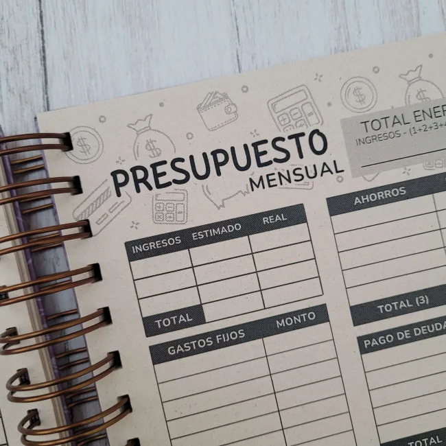 Planner agenda ahorro gastos dineroenorden